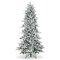 Prelit Snow Flocked Christmas Tree with Lights Pine Cones and Stand